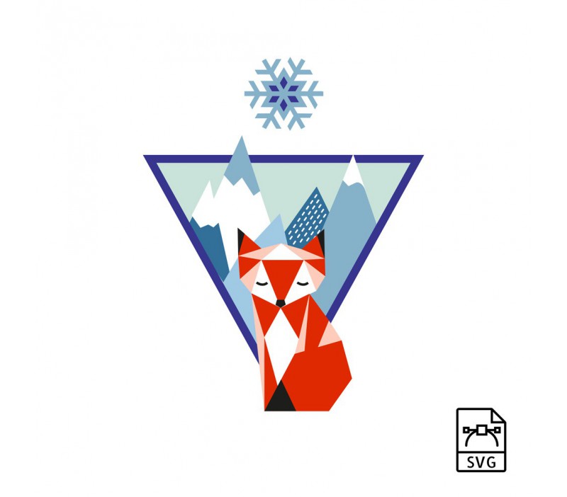 Mountain fox - Vector graphics