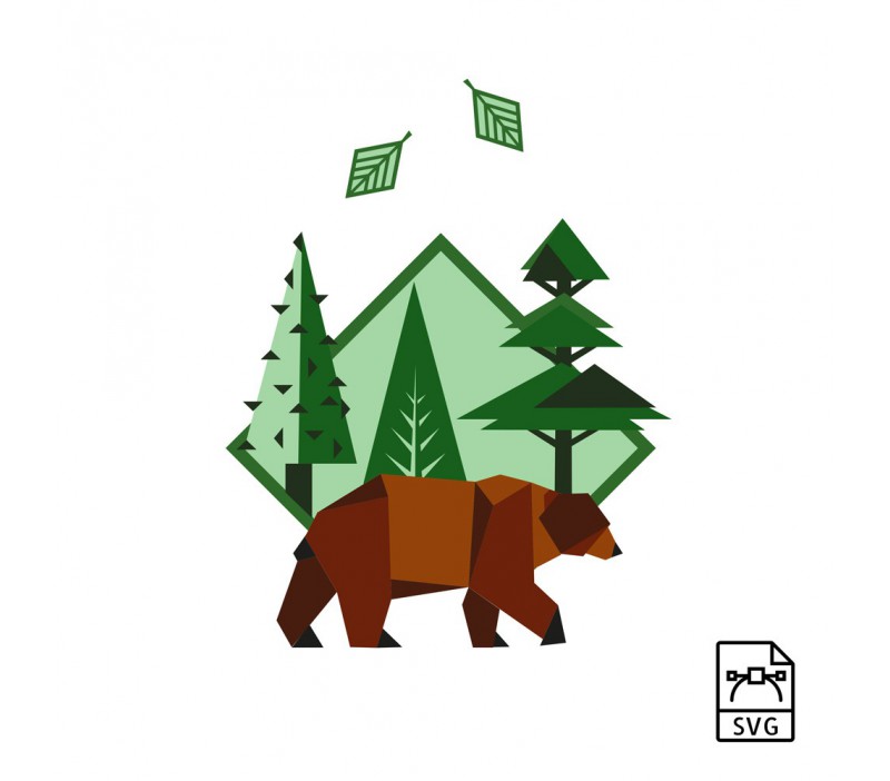 Brown bear - Vector graphics