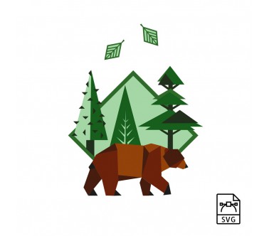 Brown bear - Vector graphics
