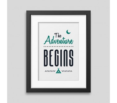 The adventure begins Framed poster