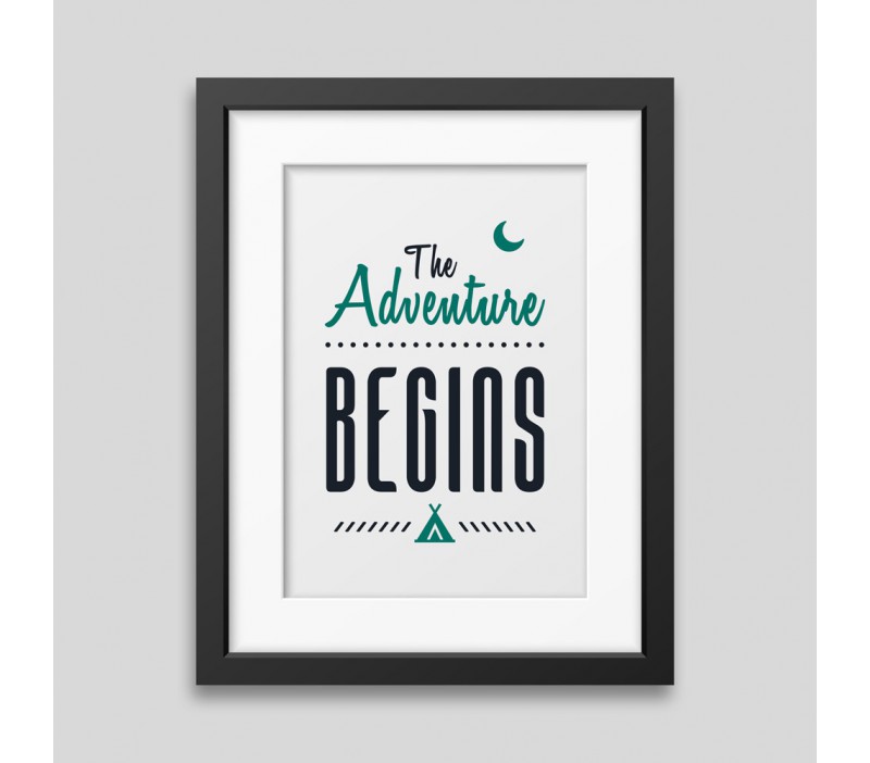 The adventure begins Framed poster